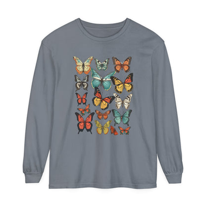 Vintage Butterfly Long Sleeve Shirt