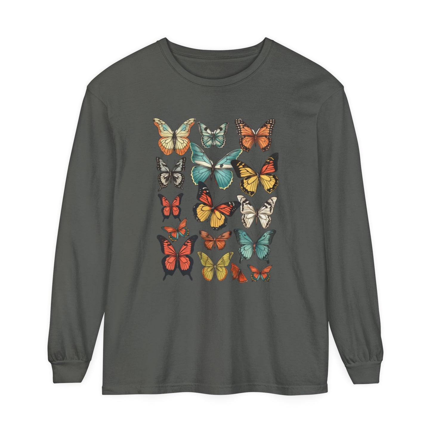 Vintage Butterfly Long Sleeve Shirt