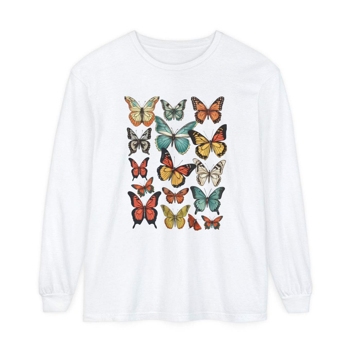 Vintage Butterfly Long Sleeve Shirt